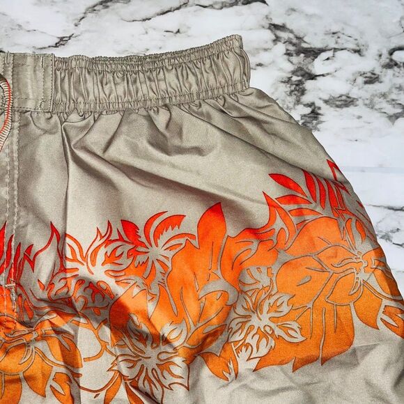 Sand N Sun | Swim Trunks Elastic Waist Built in Liner | Tan | Mens | L (36-38) - Picture 3 of 7